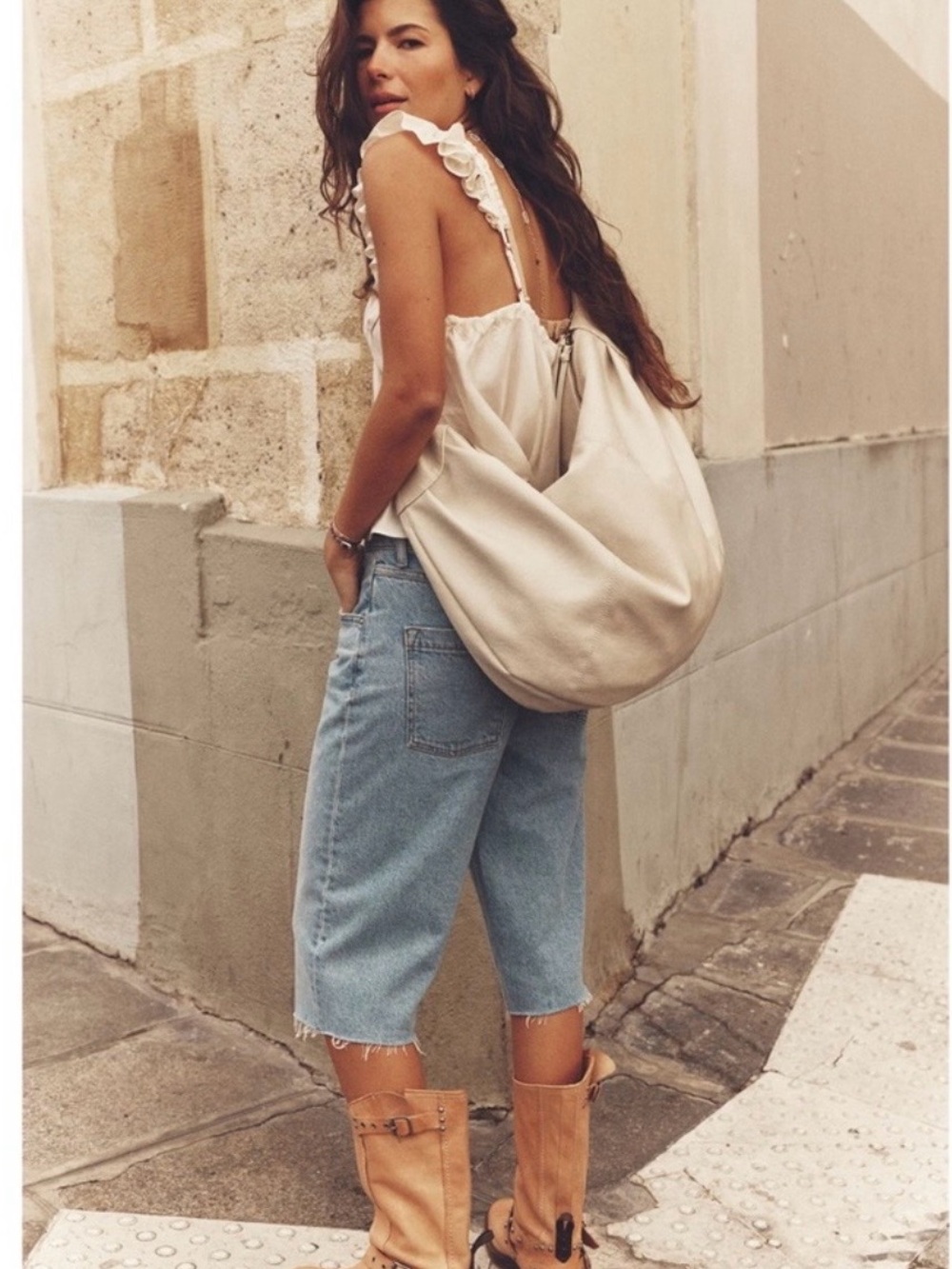 Free People Slouchy carryall Women’s Soft Slouch Bag in Cream
